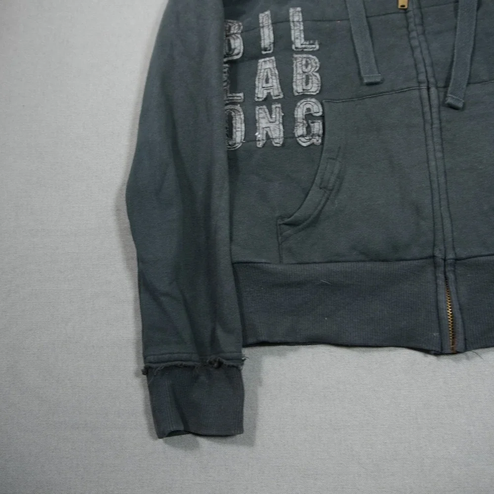 Y2K Billabong Satin Lined Damask Women Zip Up Hoodie S Skater Surfwear Faded